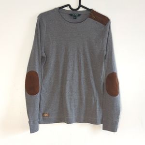 Ralph Lauren Women's Sweater elbow suede patch Size L